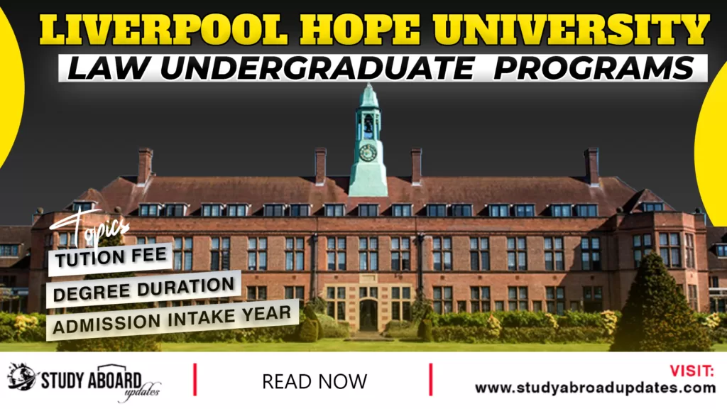 University of Liverpool Law Undergraduate programs