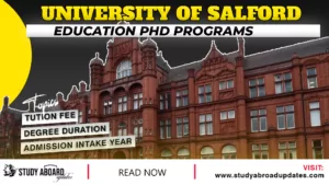 University of Salford Education Phd programs
