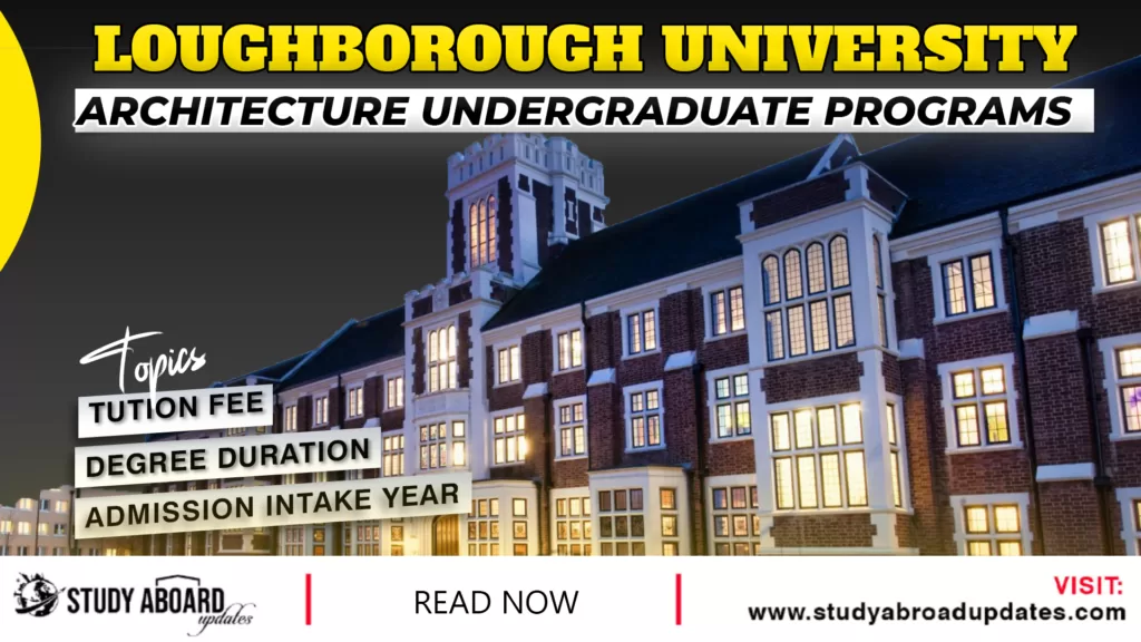 Architecture Undergraduate Programs