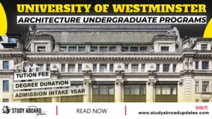 University of Westminster Architecture Undergraduate Programs
