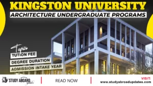 Architecture Undergraduate Programs