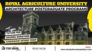 Royal Agriculture University Architecture Postgraduate Programs