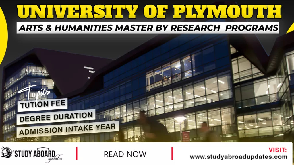 Arts & Humanities Master by Research Programs