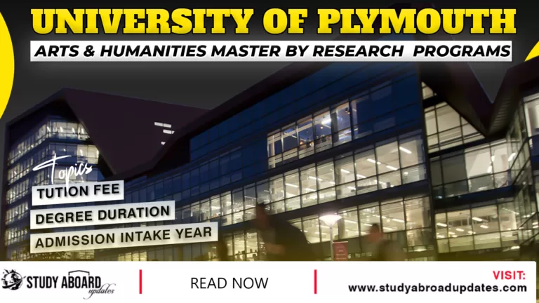 Arts & Humanities Master by Research Programs