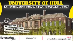 University of Hull Arts & Humanities Master by Research Programs
