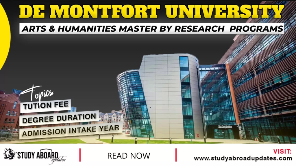 Arts & Humanities Master by Research Programs