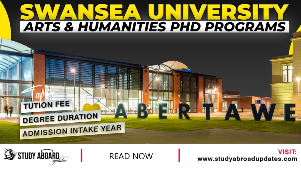 Swansea University Arts & Humanities PHD Programs