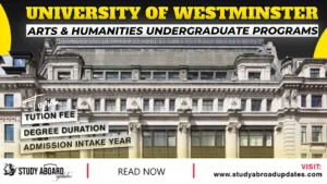 University of Westminster Arts & Humanities Undergraduate Programs
