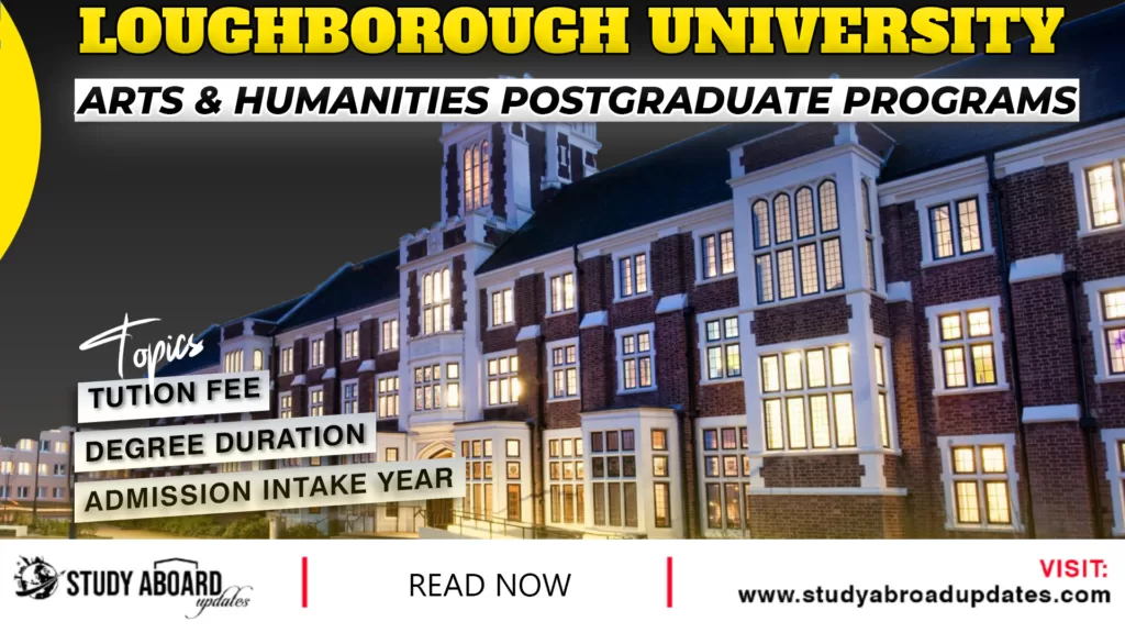 Arts & Humanities postgraduate Programs