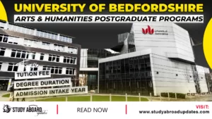 University of Bedfordshire Arts & Humanities Postgraduate Programs