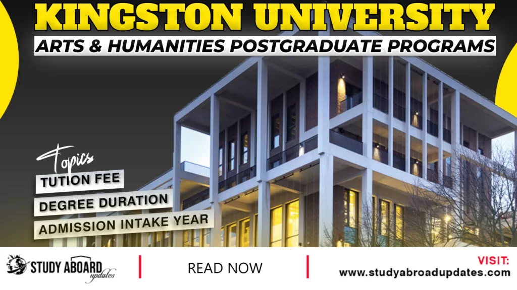 Arts & Humanities postgraduate Programs