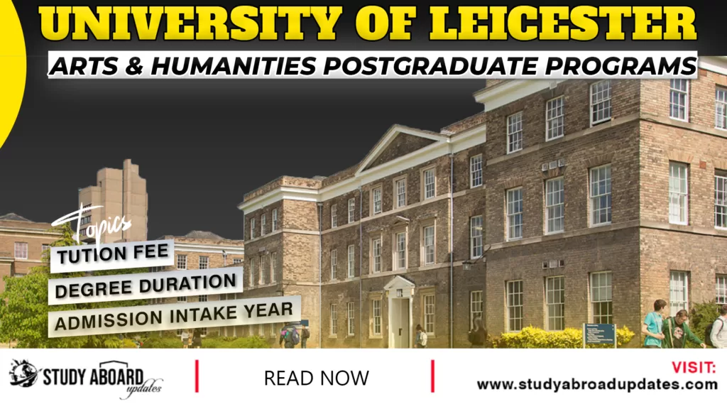 Arts & Humanities postgraduate Programs