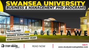 Swansea University Business & Management PHD Programs