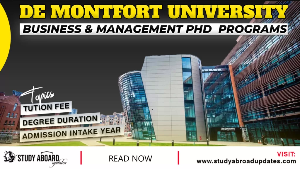 Business & Management Phd Programs