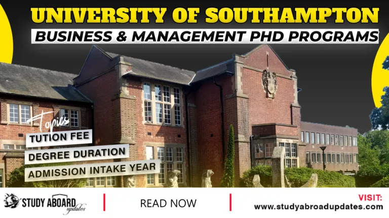 Business & Management Phd Programs