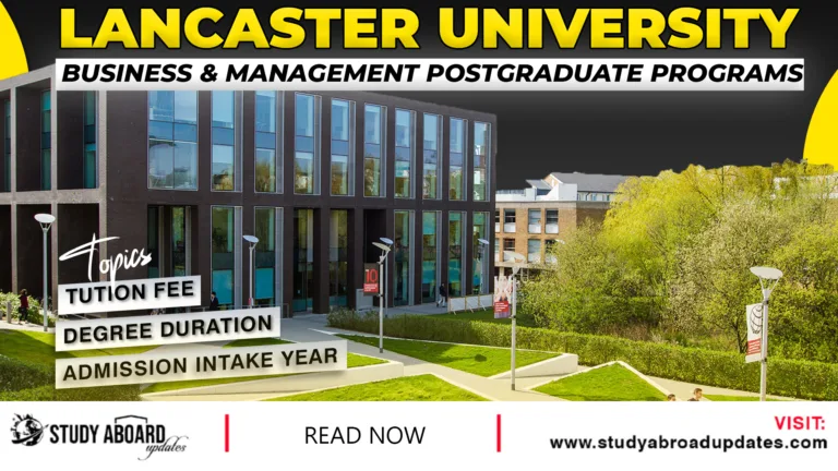 Business & Management Postgraduate