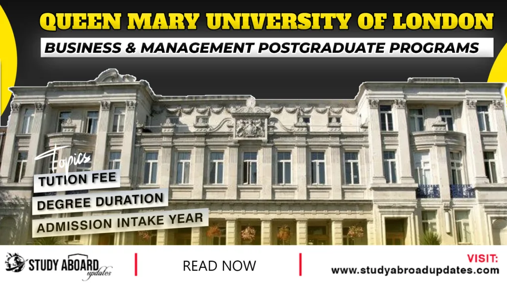 Business & Management Postgraduate Programs