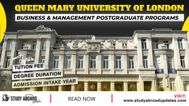 Business & Management Postgraduate Programs