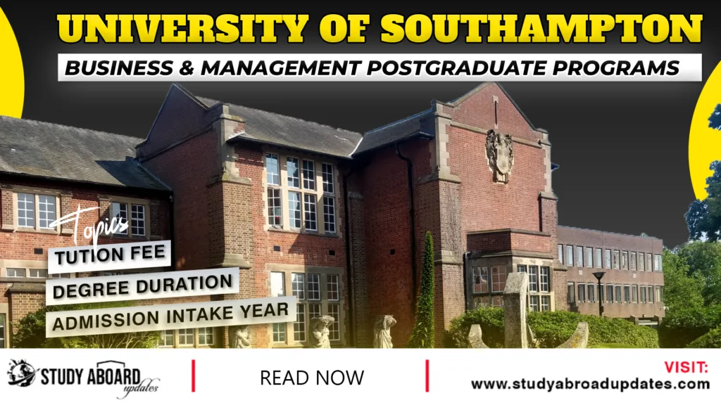 Business & Management Postgraduate Programs