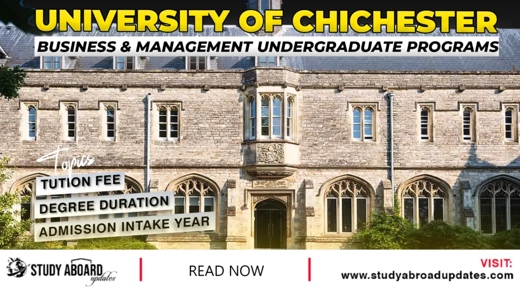 University of Chichester Business & Management Undergraduate Programs