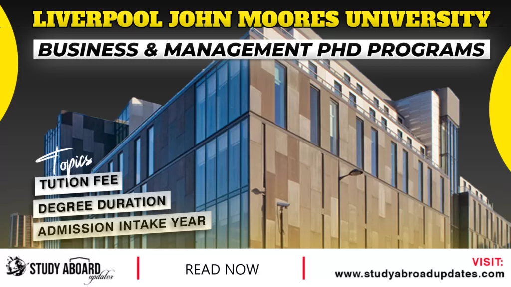 Business & Management phd Programs