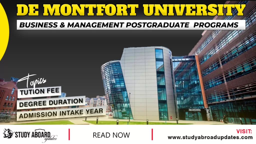 Business & Management postgraduate Programs