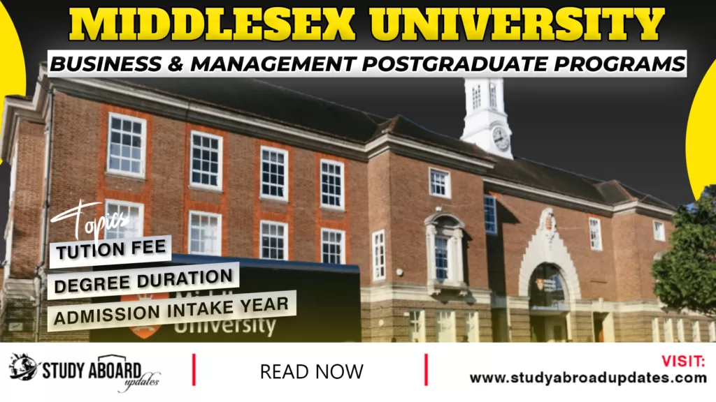 Business & Management postgraduate Programs