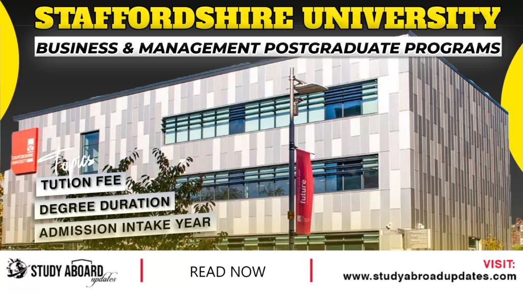 Business & Management postgraduate Programs