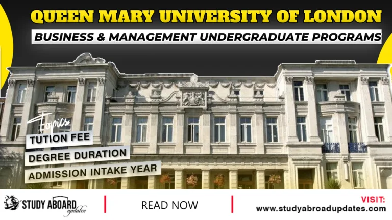 Business & Management undergraduate Programs