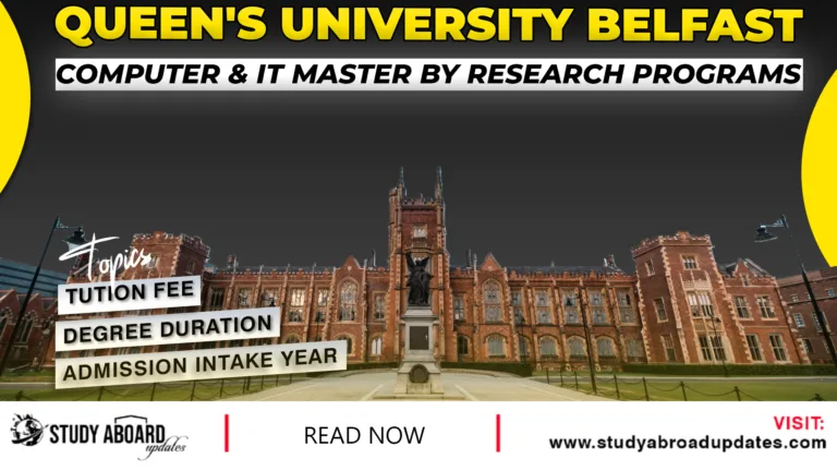 Computer & IT Master by Research