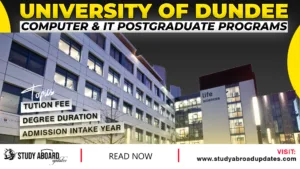 University of Dundee Computer & IT Postgraduate Programs