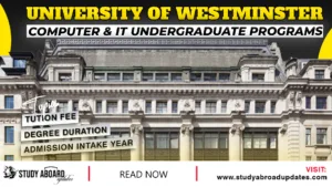 University of Westminster Computer & IT undergraduate Programs