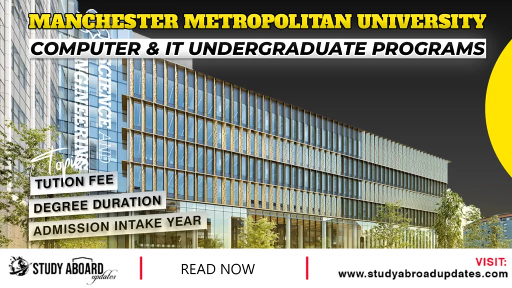 Manchester Metropolitan University Computer & IT Undergraduate Programs