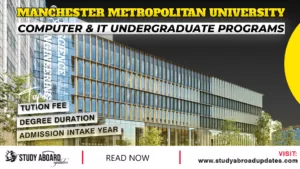 Manchester Metropolitan University Computer & IT Undergraduate Programs