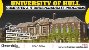 University of Hull Computer & IT Undergraduate Programs