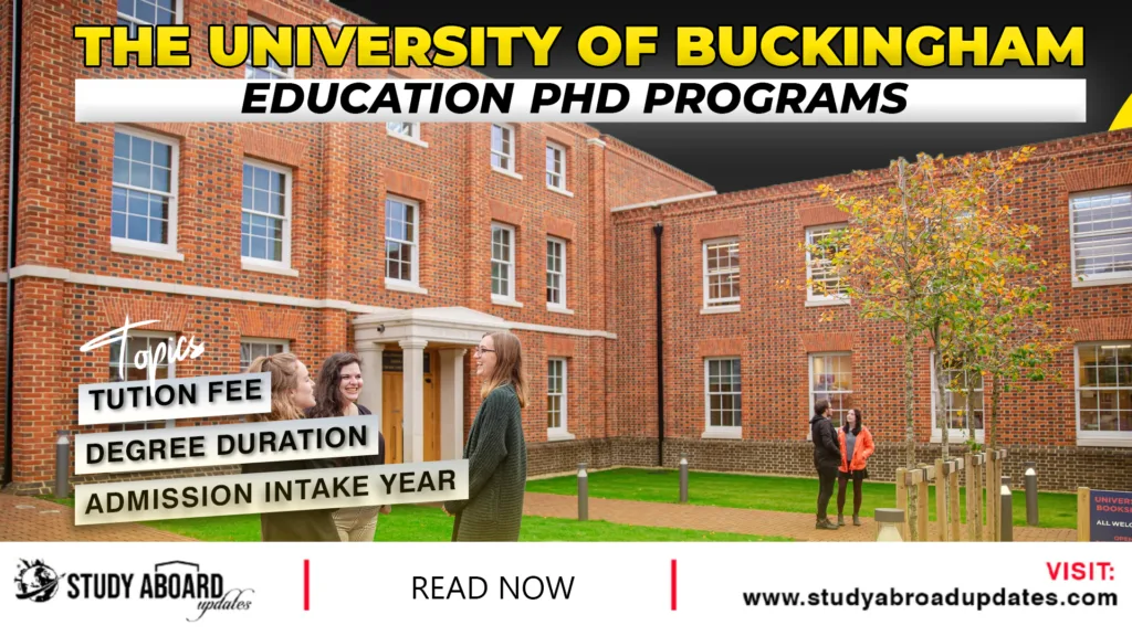 The University of Buckingham Education PHD Programs