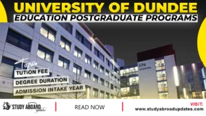 University of Dundee Education Postgraduate Programs