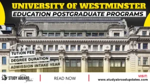 University of Westminster Education Postgraduate Programs