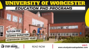 University of Worcester Education PHD Programs