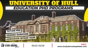 University of Hull Education PHD Programs