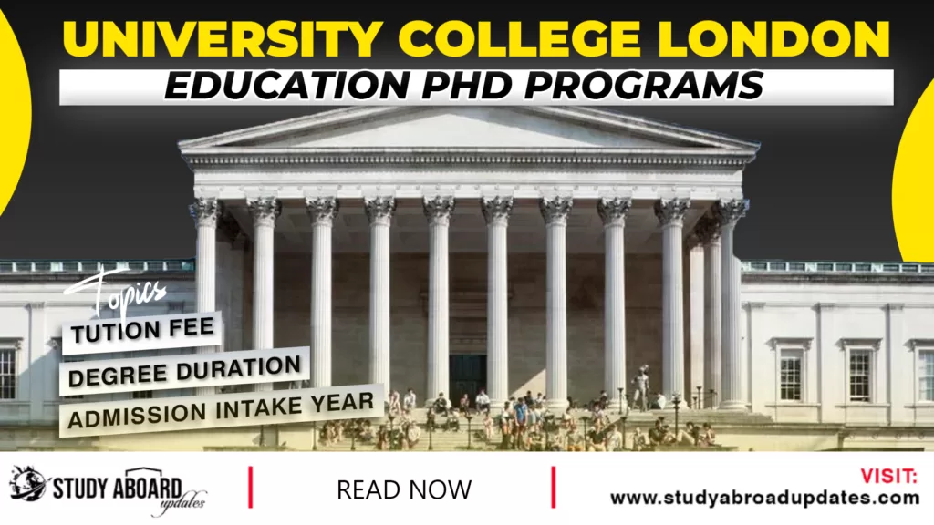 University College London Education PHD Programs