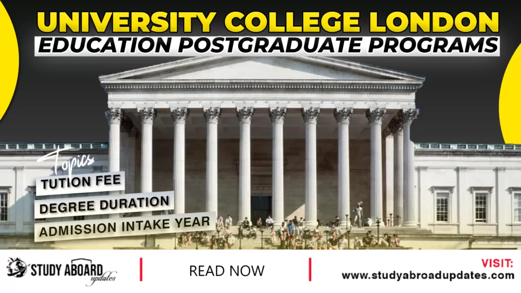 University College London Education Postgraduate Programs