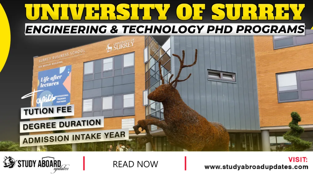 Engineering & Technology Phd Programs