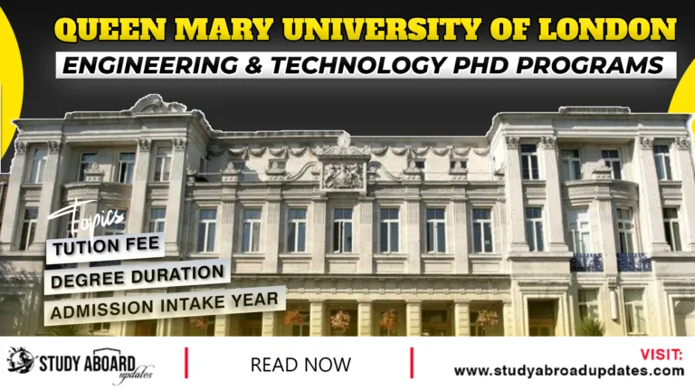 Engineering & Technology Phd Programs