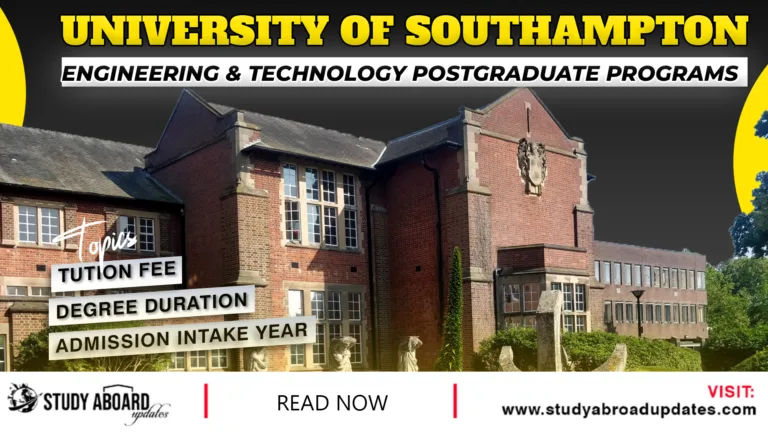 Engineering & Technology Postgraduate Programs