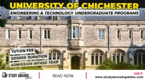 University of Chichester Engineering & Technology Undergraduate Programs