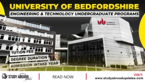 University of Bedfordshire Engineering & Technology Undergraduate Programs