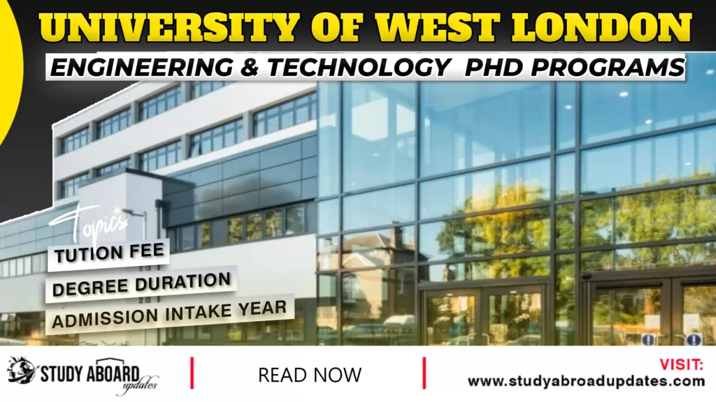 Engineering & Technology phd Programs