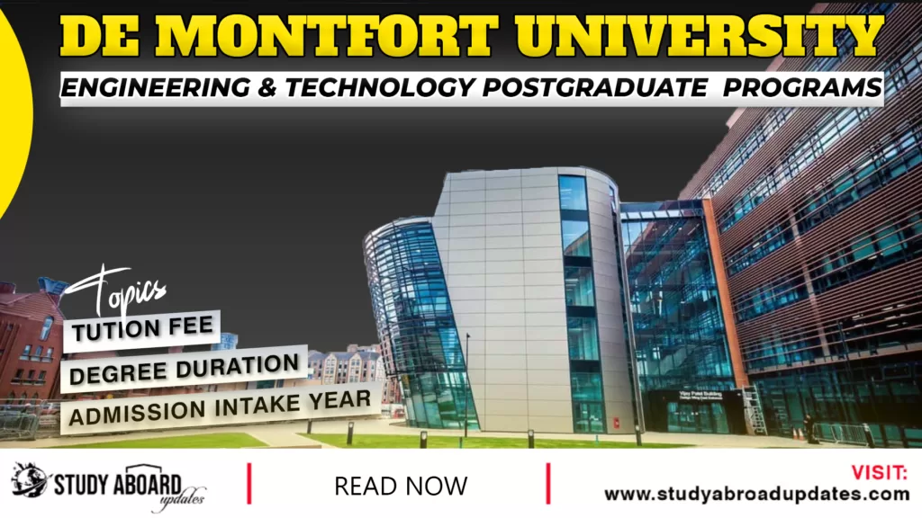 Engineering & Technology postgraduate Programs