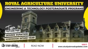 Royal Agriculture University Engineering & Technology Postgraduate Programs